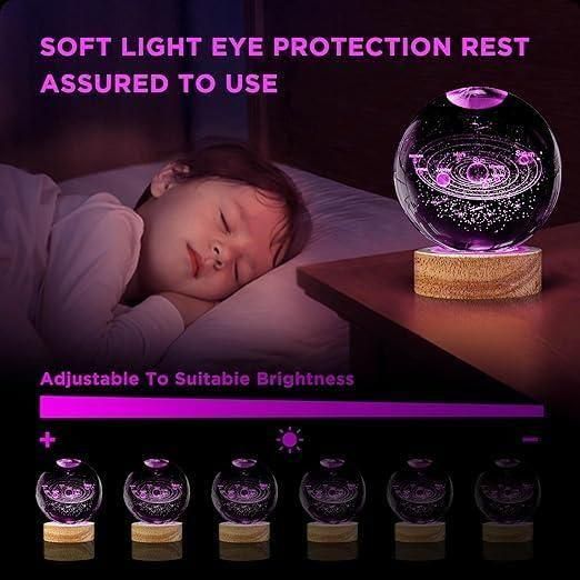 3D Crystal LED Lamp Ball – Assorted Design with Elegant Decorative Light (Pack of 1 , 450gms)