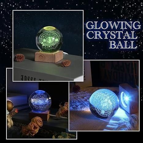 3D Crystal LED Lamp Ball – Assorted Design with Elegant Decorative Light (Pack of 1 , 450gms)